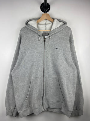 Vintage Nike Mini Swoosh Grey Zip Up Hoodie