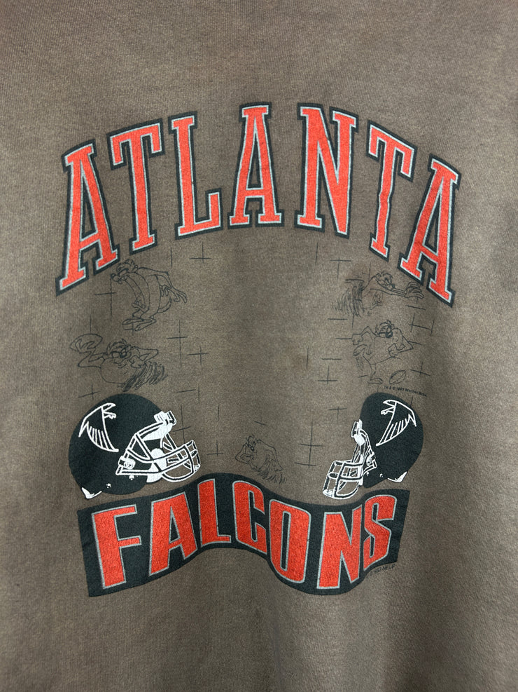 Vintage 90s NFL Atlanta Falcons Taz Brown Dyed Crewneck
