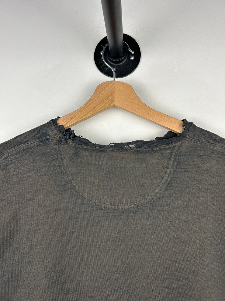 Vintage 90s Nike Mini Swoosh Thrashed Black Crewneck