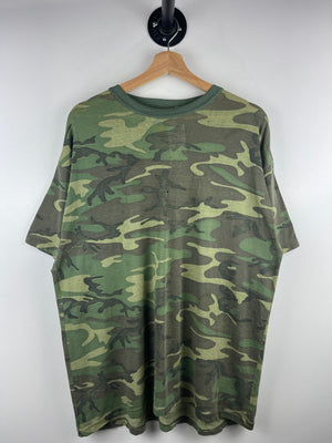 Vintage 80s Woodland Camo Thrashed Tee