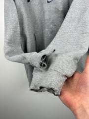 Vintage Nike Michigan Embroidered Thrashed Grey Hoodie