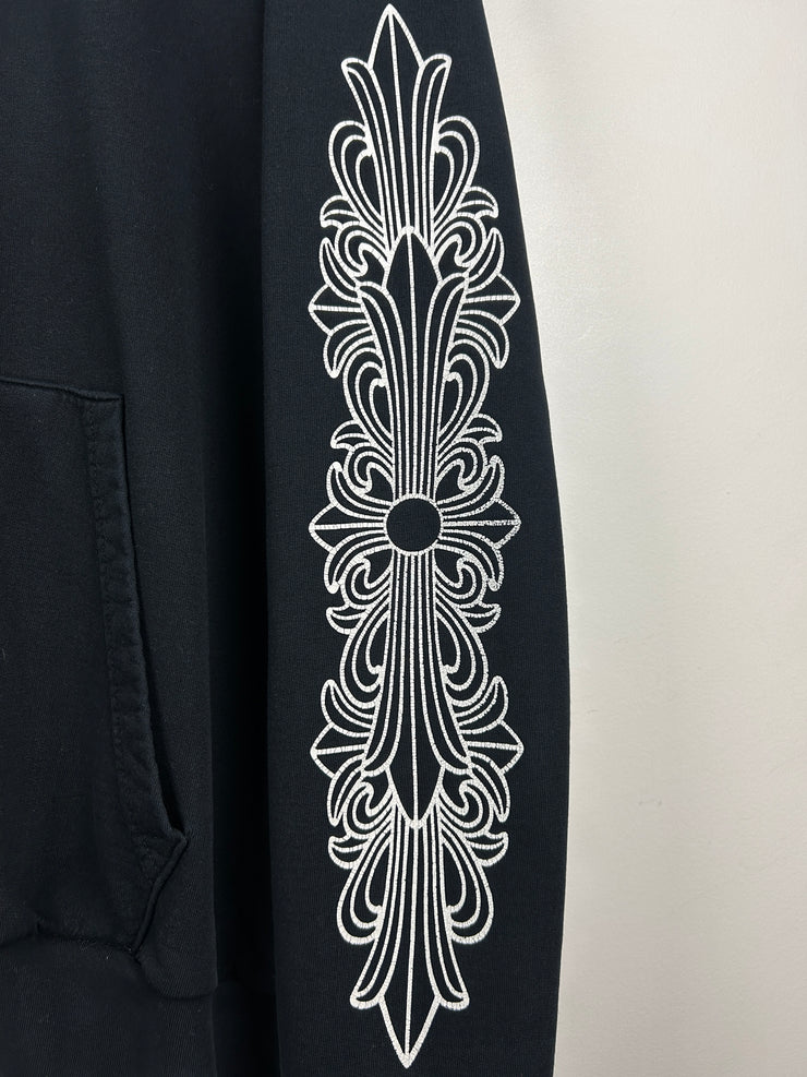 Chrome Hearts Floral Horseshoe Black Hoodie