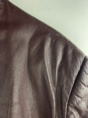 Vintage 90s Cooper Brown Leather Bomber Jacket