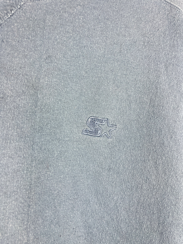 Vintage Starter Embroidered Blank Baby Blue Crewneck