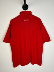 Vintage Ferrari Quarter Zip Red Polo Shirt