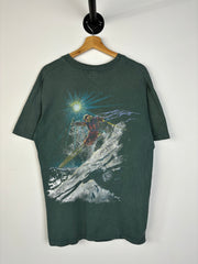 Vintage 90's Loon Mountain Skiing Green Tee