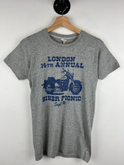 Vintage 80s Biker Picnic London Grey Tee