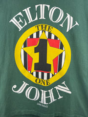 Vintage 90s Elton John The One Gianni Versace Green Tee