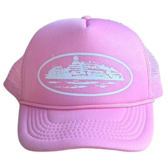 Corteiz Alcatraz Pink Trucker Hat