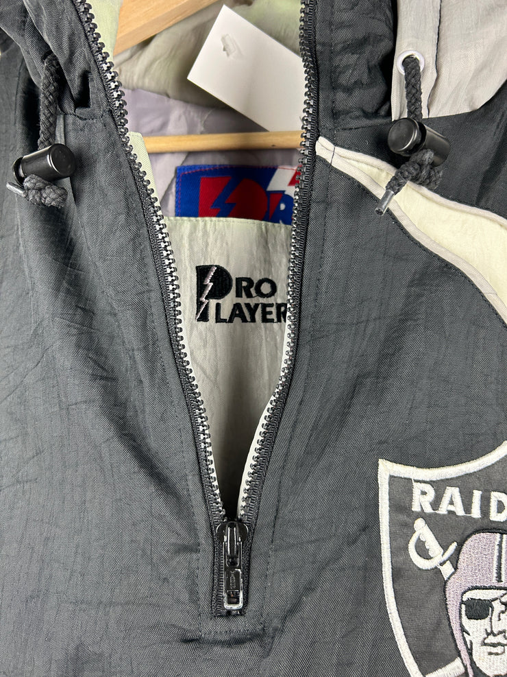 Vintage 90s NFL Pro Player Los Angeles Raiders Hooded Jacket