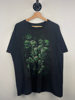 Vintage Skull Pile Black Tee