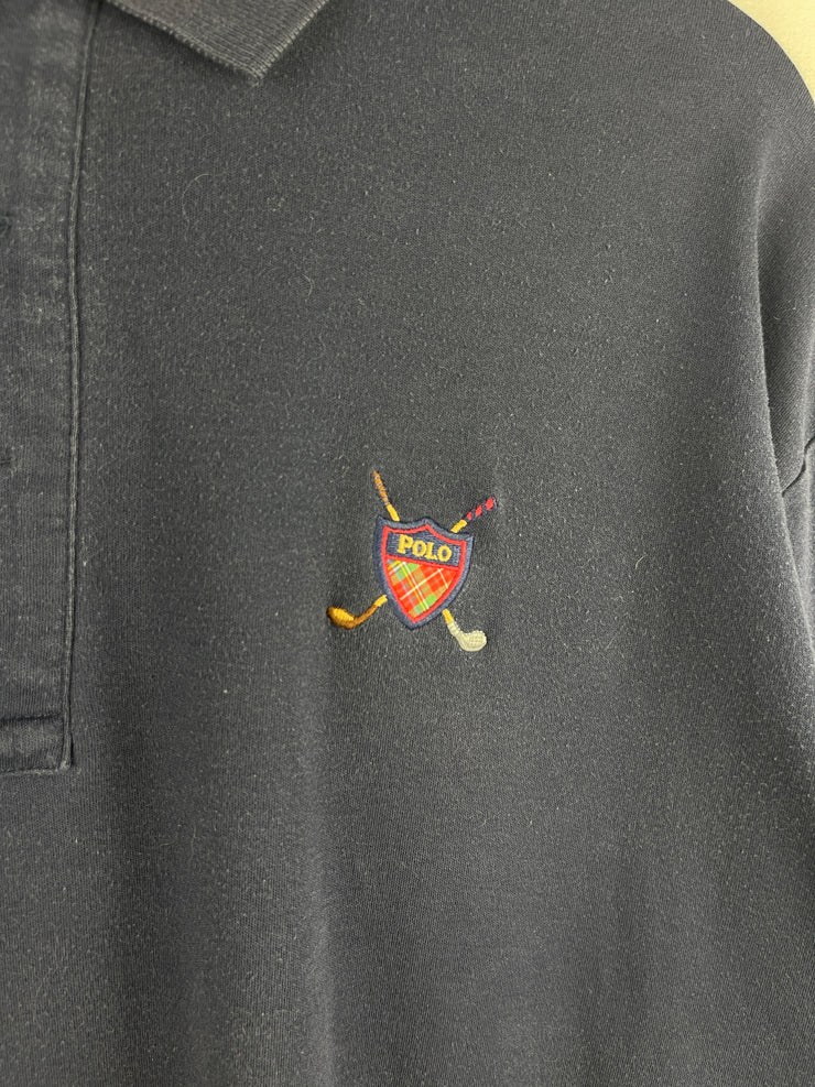 Vintage 90s Polo Ralph Lauren Golf Embroidered Navy Polo