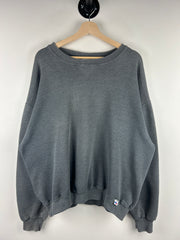 Vintage 90s Russell Athletic Charcoal Grey Blank Crewneck