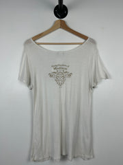 Vintage Harley Davidson Madison White V-Neck Women’s Tee