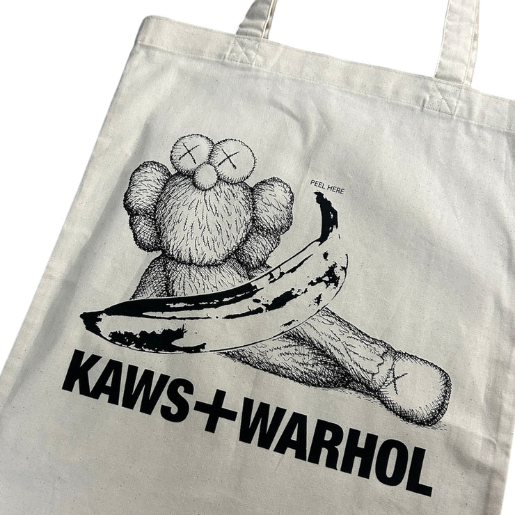 Kaws x Warhol Companion Cream Tote Bag