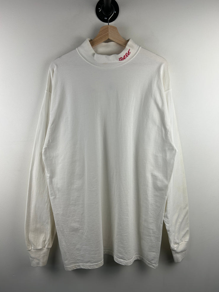 Vintage 90s Dare White Mockneck Long Sleeve