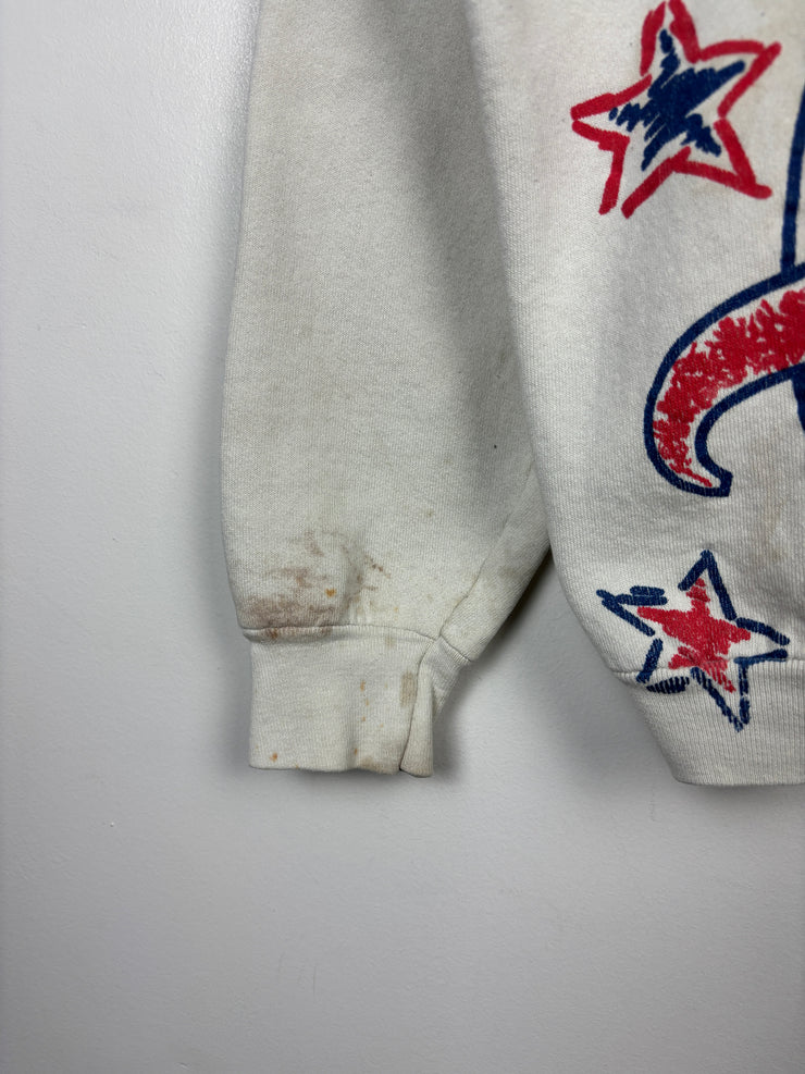 Vintage 90s MLB Minnesota Twins World Series Champions All Over Print White Crewneck