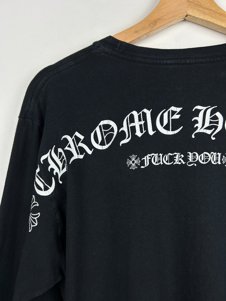 Chrome Hearts Script F*ck You Black Long Sleeve