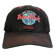 Vintage 90s Hard Rock Café Paris Black Snapback Hat