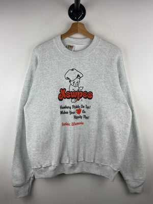Vintage 90s Kewpee Hamburgers Grey Crewneck