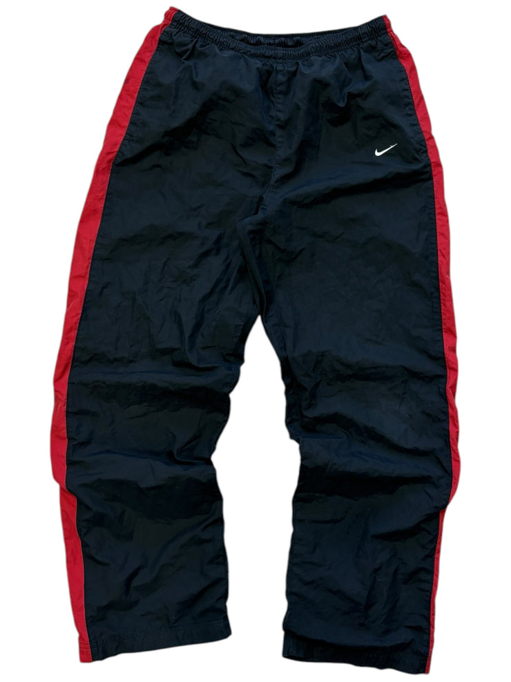 Vintage Nike Mini Swoosh Black & Red Fleece Lined Splash Pants