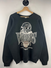 Vintage 90s NFL Los Angeles Raiders Black Crewneck
