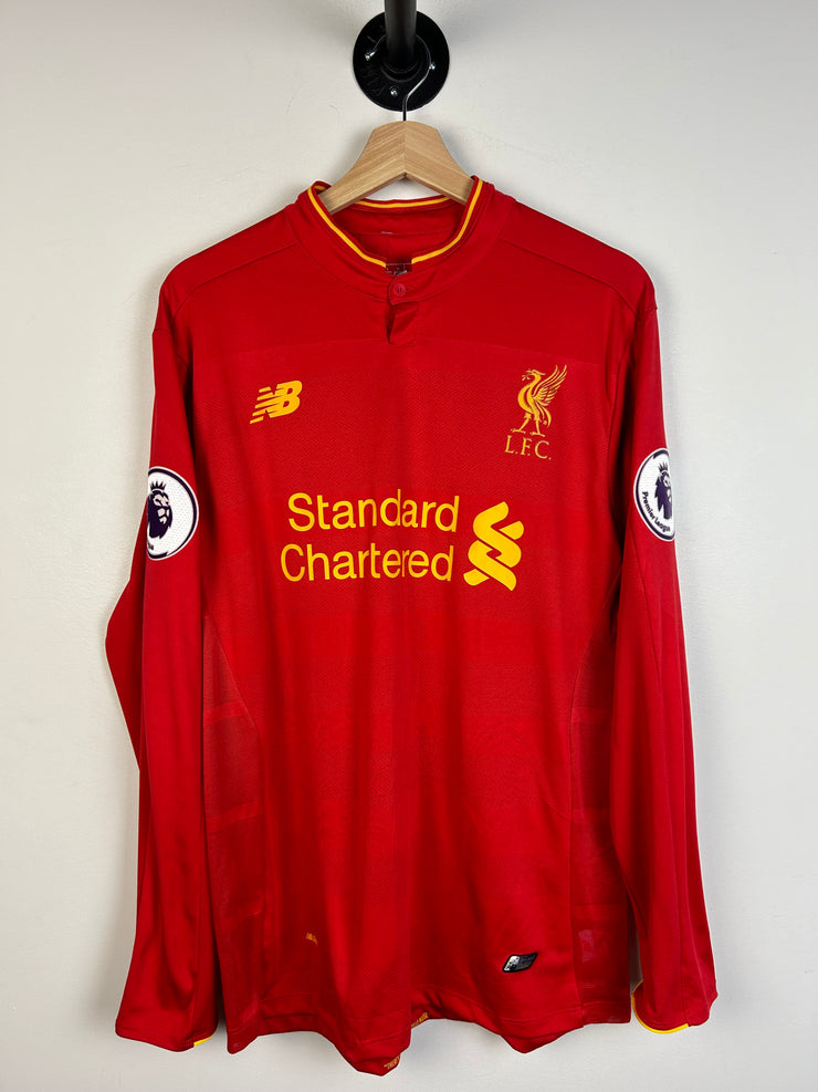 Vintage New Balance Liverpool Coutinho Red Long Sleeve Soccer Jersey