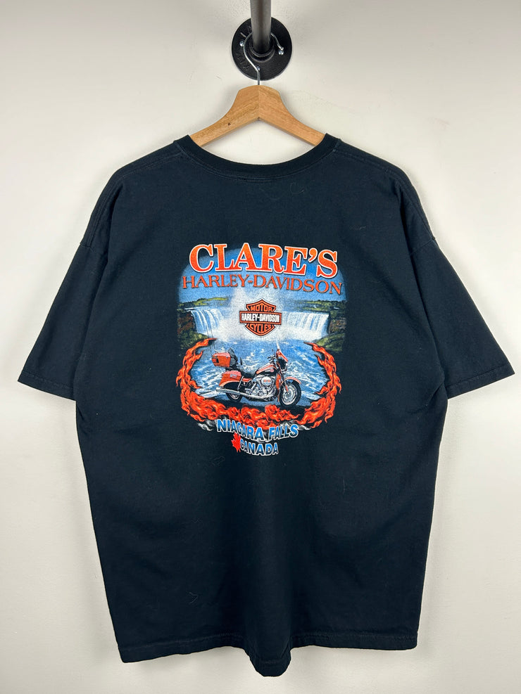 Vintage Harley Davidson Niagara Falls Black Tee