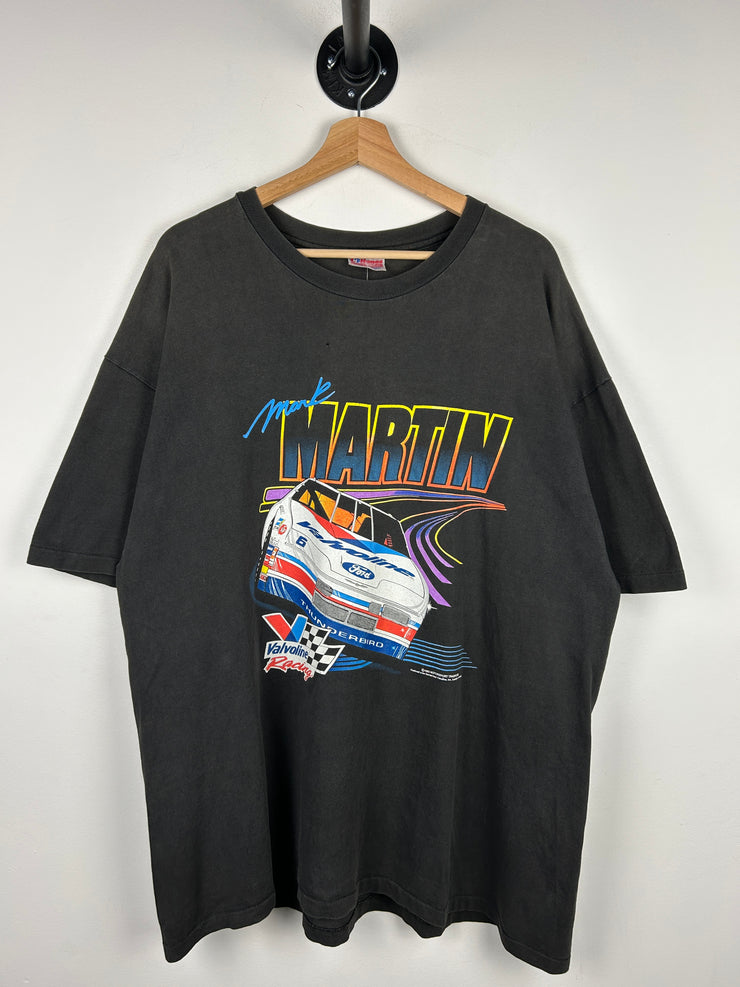 Vintage 90s Nascar Mark Martin Valvoline Racing Black Tee