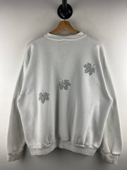 Vintage 90s Night Lights Wolves White Crewneck