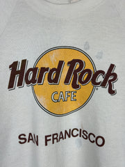 Vintage 80s Hard Rock Café San Francisco White Crewneck