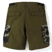 Bape Olive Cargo Shorts