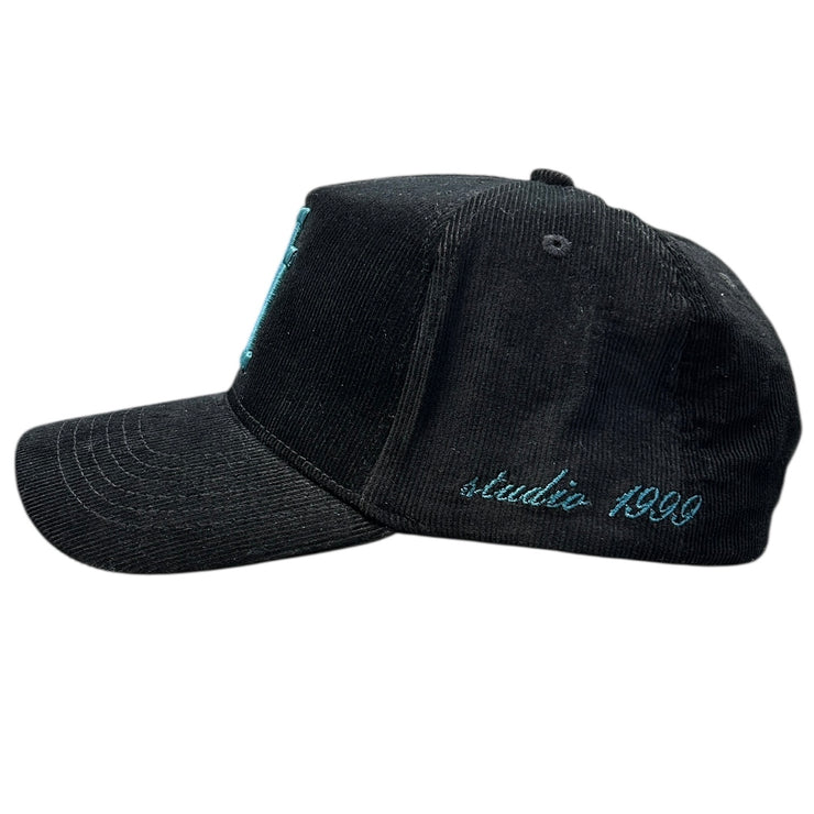 Studio 1999 LA Black & Teal Corduroy Snapback Hat