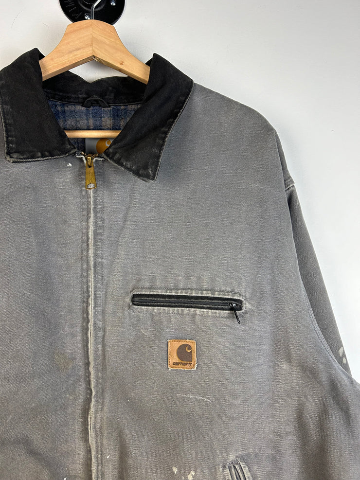 Vintage Y2K Carhartt Detroit Grey Jacket J97 MTL