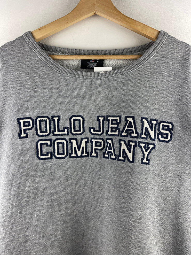 Vintage Polo Ralph Lauren Jeans Company Embroidered Grey Crewneck