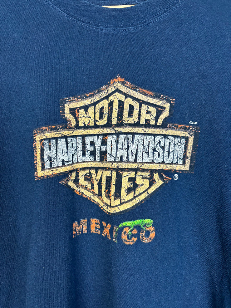 Vintage Harley Davidson Mexico Navy Tee