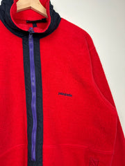 Vintage 90s Patagonia Half Zip Fleece Red Sweater