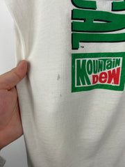 Vintage 90s Mountain Dew Get Vertical White Tee