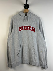 Vintage Y2K Nike Spellout Grey & Red Hoodie