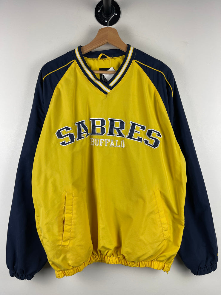 Vintage NFL Buffalo Sabres Navy & Yellow Pullover Windbreaker