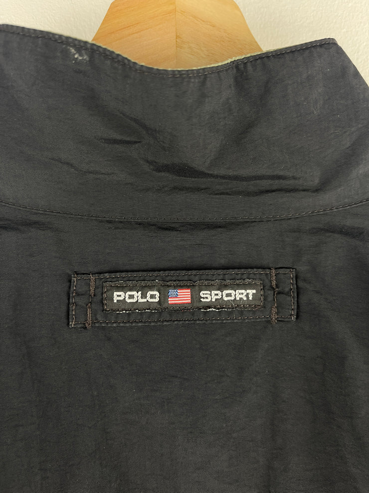Vintage Polo Ralph Lauren Sport Black Windbreaker