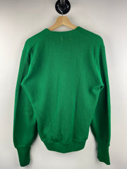 Vintage 80s Izod Lacoste Golf Wool Green Cardigan Sweater