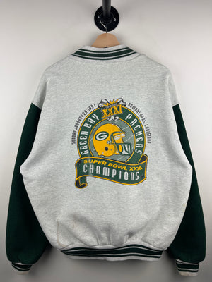 Vintage 90s NFL Green Bay Packers Super Bowl Champions Cotton Varsity Jacket