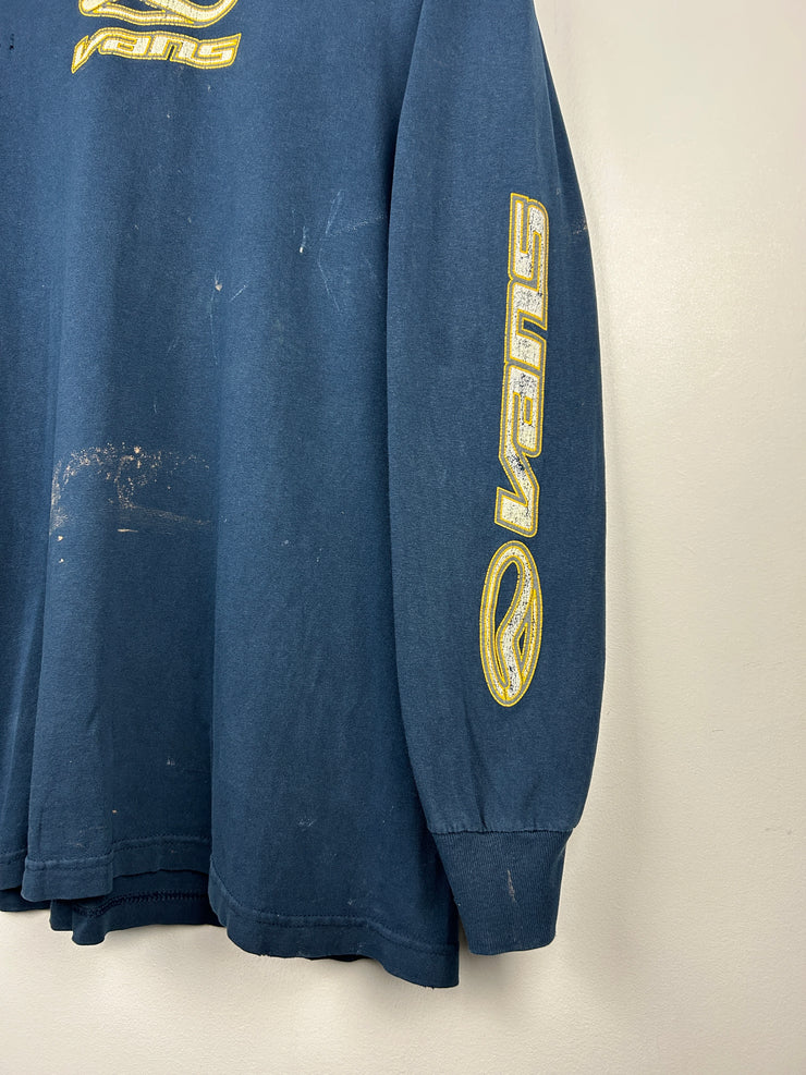Vintage 90s Vans Skateboarding Thrashed Navy Long Sleeve