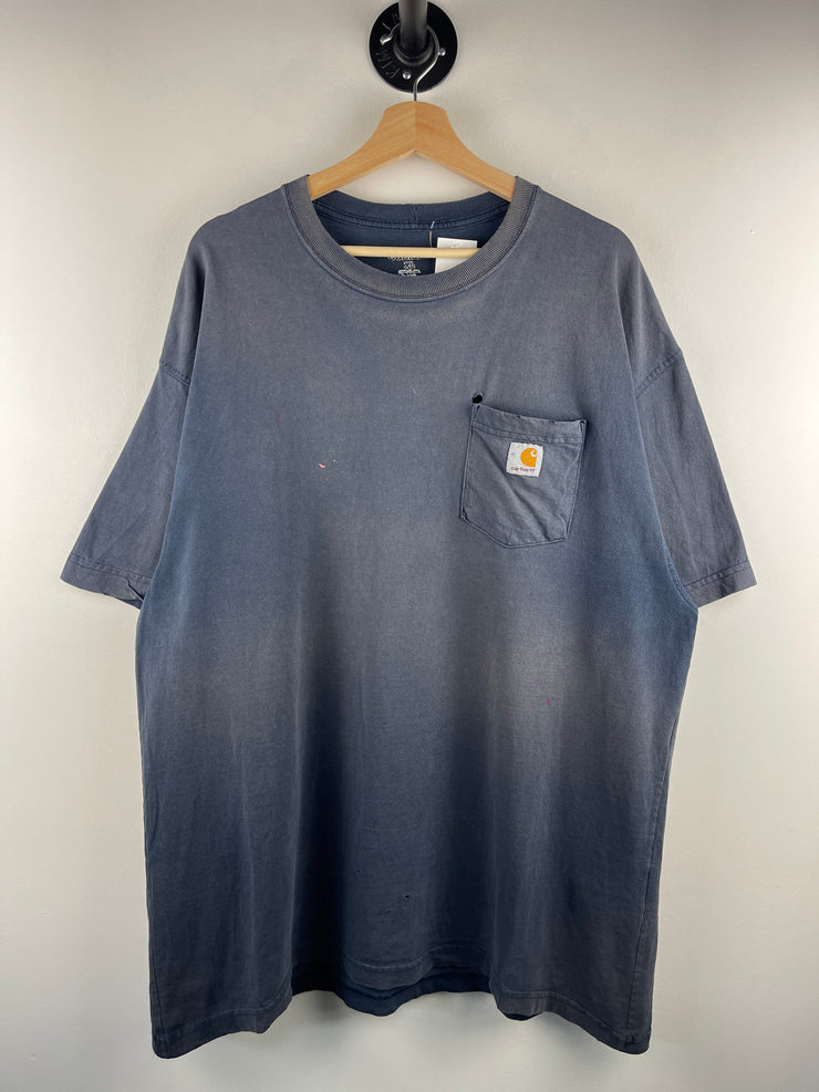 Vintage Carhartt Faded Navy Pocket Tee
