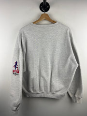 Vintage 90s Marlboro Lizard Embroidered Grey Crewneck