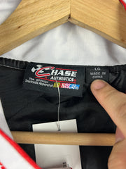 Vintage Nascar Chase Dale Jr National Guard Satin White Racing Jacket