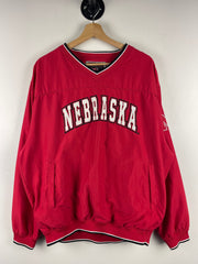 Vintage Colosseum Athletics Nebraska Red Pullover Windbreaker
