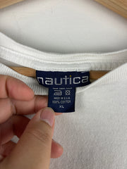 Vintage 90s Nautica Flags White Tee