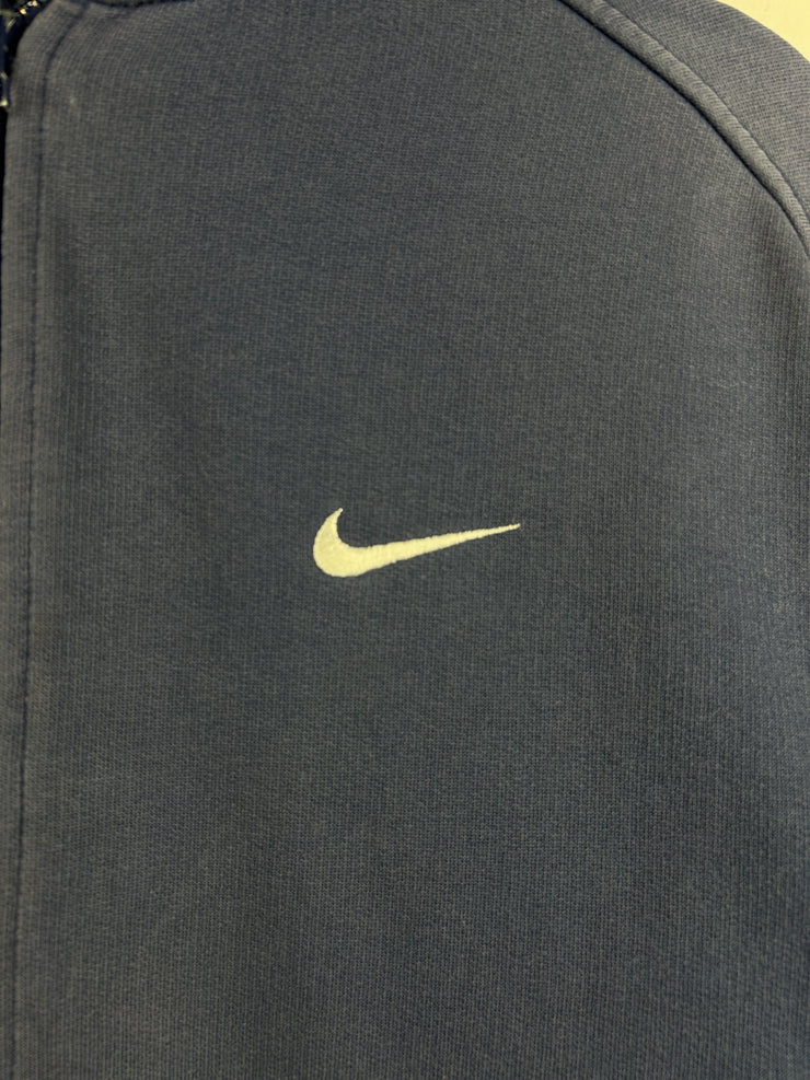 Vintage Nike Mini Swoosh Faded Navy Zip Up Hoodie